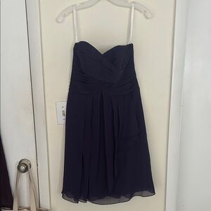 Elegant Purple Strapless Dress